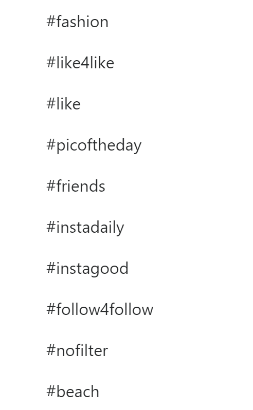 hashtags