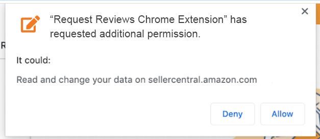 Request Reviews Chrome Extension