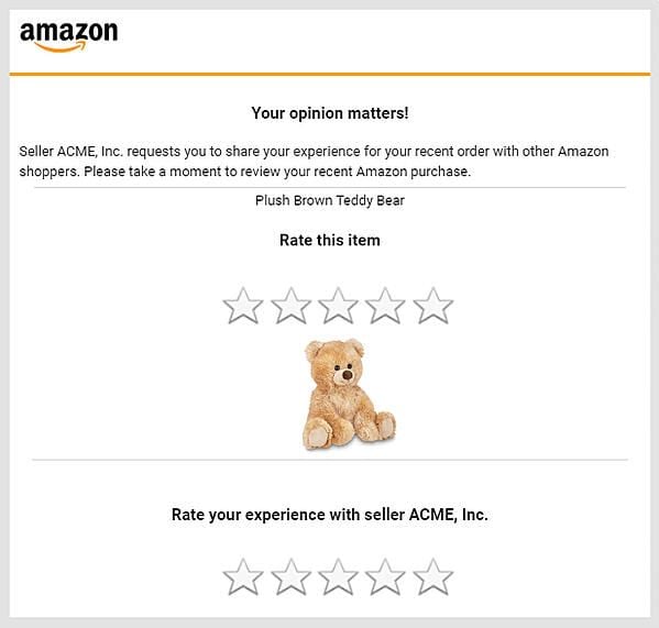 Amazon review request template