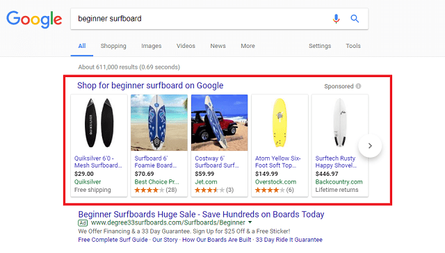 Google Shopping vs. Amazon