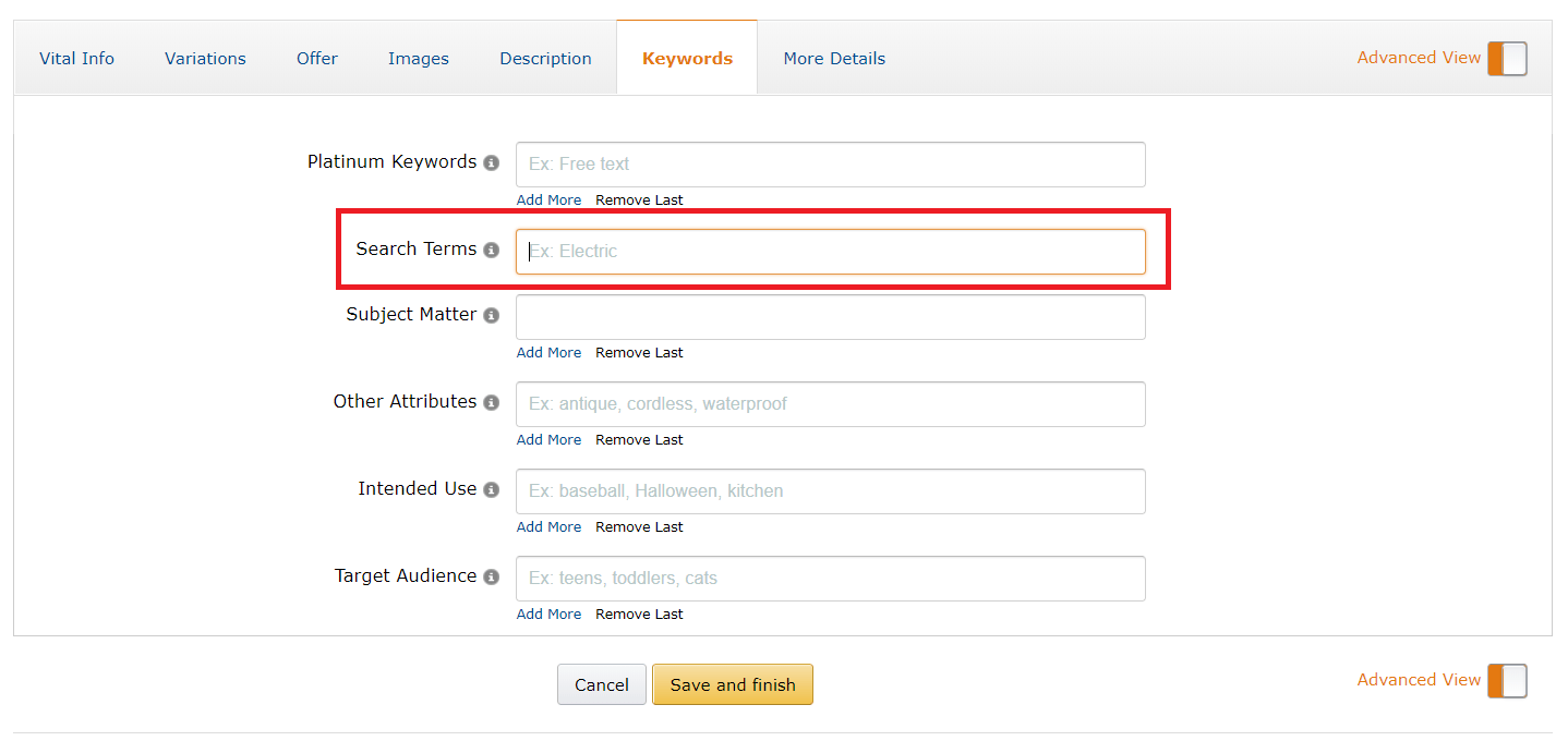 Amazon And Search Words