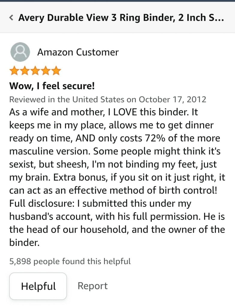 Funny Customer Reviews
